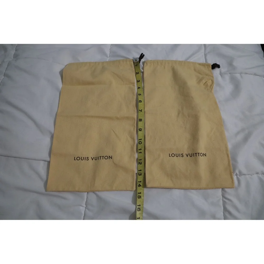 Louis Vuitton Dust Bags Set of 2 Beige Shoe Storage‎ Pouches #17
